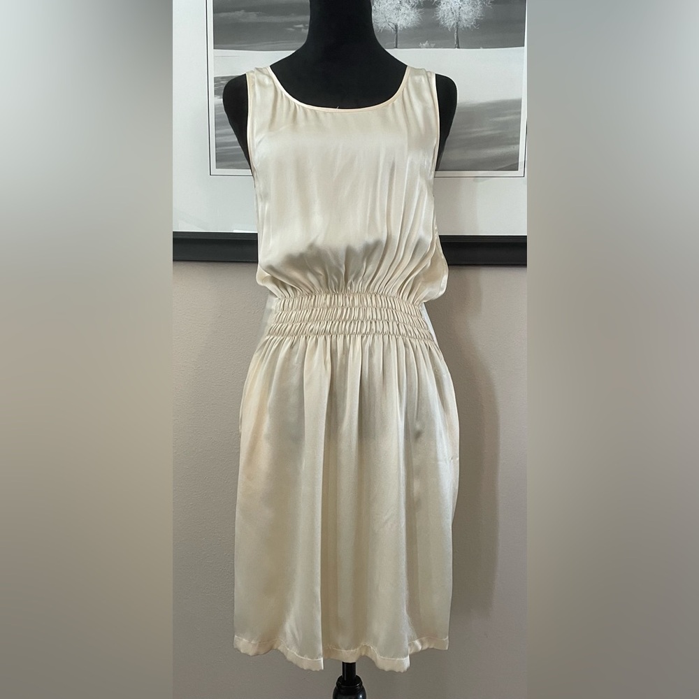 Maison Margiela Women's Golden Ivory Silk Slip Dress Size 40 or US 4 - Picture 2 of 8